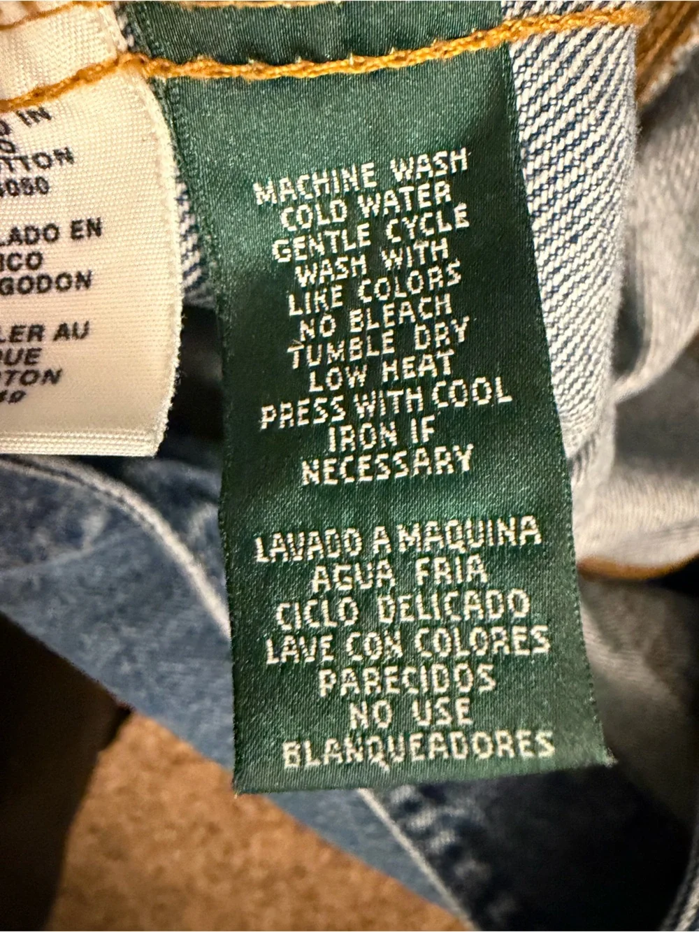 Vintage 90s Lauren Jeans Co. Ralph Lauren denim chore barn jacket - Picture 6 of 11